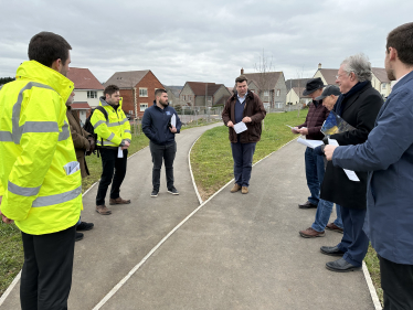 James Heappey and residents in Wells 